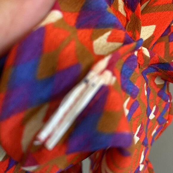 Lucky Brand- orange and purple patterned tank- Size XL - Picture 8 of 8